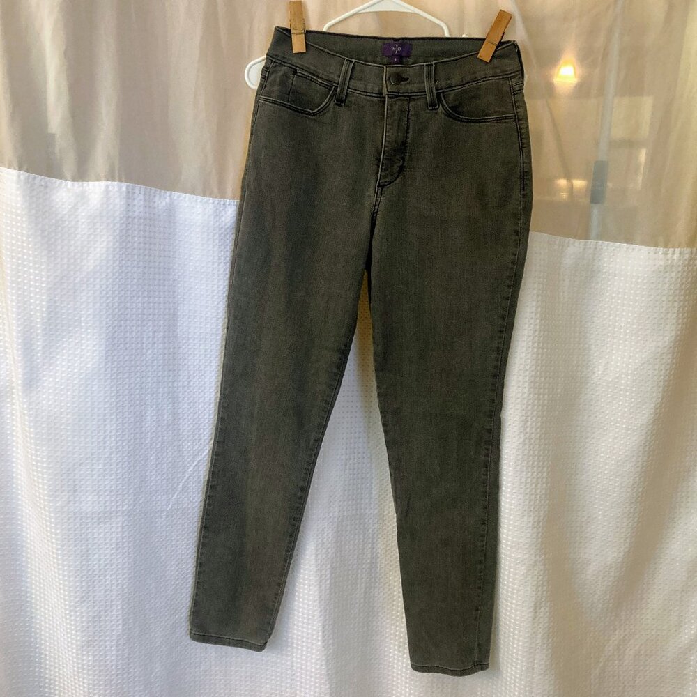 NYDJ, dark gray jean, size 8, excellent condition, very comfortable!
